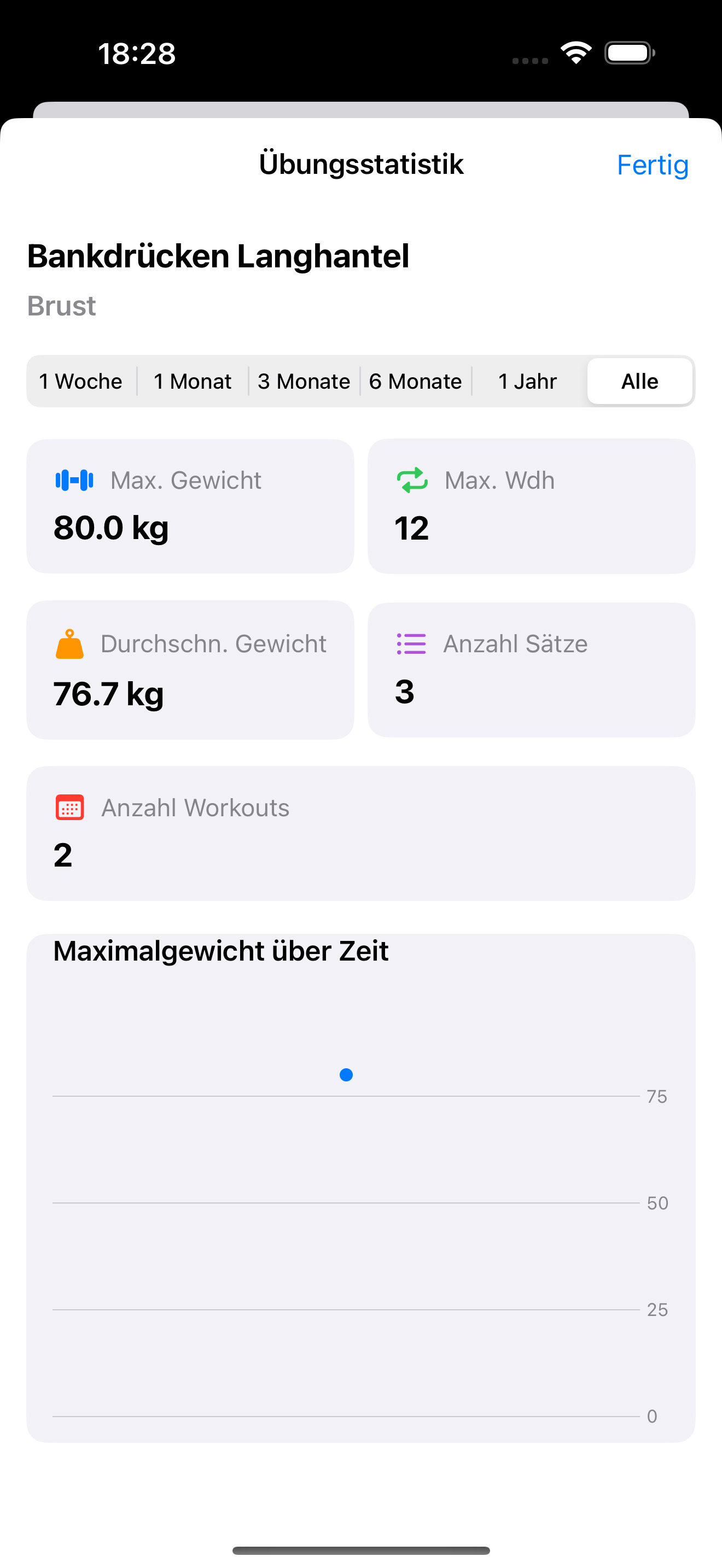 Workout Tracker App - Übungskatalog und Trainingshistorie für iOS
