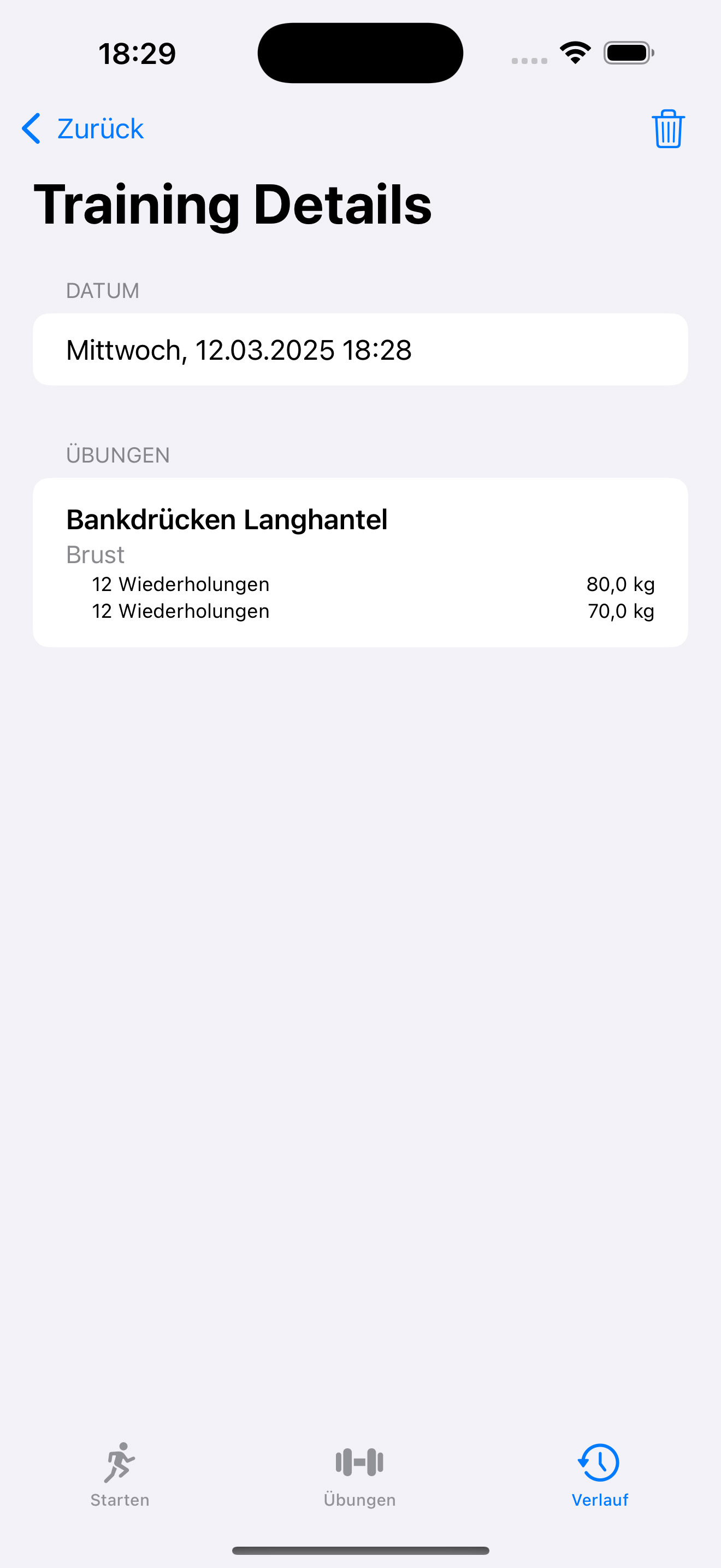 Workout Tracker App - Benutzerfreundliche Oberfläche für Fitness-Tracking